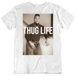 The Rock Thug Life Cool Funny White T Shirt