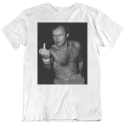Phil Collins Middle Finger Funny Music Fan  T Shirt
