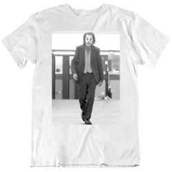 Joker Movie Fan Joaquin Phoenix Action Shot White  T Shirt