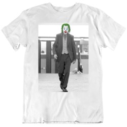 Joker Movie Fan Joaquin Phoenix Action Shot White v2 T Shirt