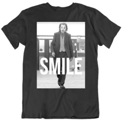 Joker Movie Fan Joaquin Phoenix Smile Black T Shirt