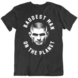 Khabib Nurmagomedov Baddest Man on The Planet MMA Champion   T Shirt
