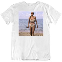 James Bond Ursula Andress  007 Beach Scene Movie Fan T Shirt
