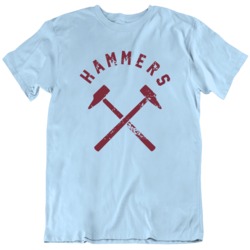 West Ham Utd Hammers Premier League Soccer Fan Distressed T Shirt