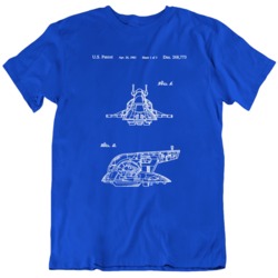 Slave 1 Patent Star Wars Fan  T Shirt