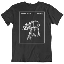 AT AT Patent Star Wars Fan T Shirt