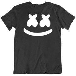 Marshmello Smile Music Fan Black T Shirt