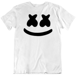Marshmello Smile Music Fan White T Shirt