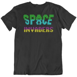 Retro Video Game Space Invaders Fan  T Shirt