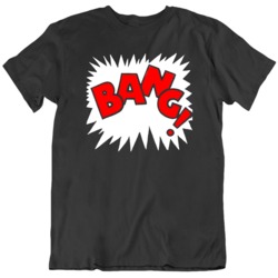Cool Retro Comic Action Bang Fan T Shirt
