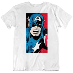 Cool Retro Comic Captain America Fan  T Shirt