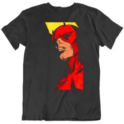 Cool Retro Comic DareDevil DD Fan Black T Shirt
