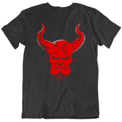 Cool Hell Boy Big Face Movie Fan  T Shirt