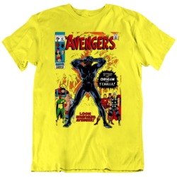 Retro The Avengers Black Panther T'Challa Origin Comic Fan T Shir