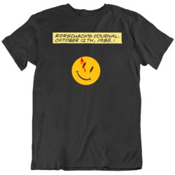 Rorchach's Journal Oct 12 1985 The Watchmen Comic Fan  T Shirt