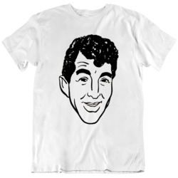 Retro Dean Martin Big Face Cartoon Fan T Shirt