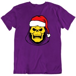 Retro TV Show HeMan Skelotor Santa Christmas Fan T Shirt