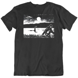 Bigfoot  Loch Ness Monster UFO  Alien Funny  T Shirt