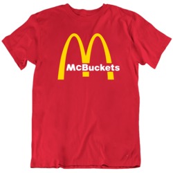 Fast Food Parody MCBUCKETS Basketball Fan  T Shirt