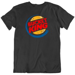 Fast Food Parody Bucket King Basketball Fan Distressed T Shirt