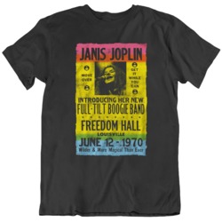 Janis Joplin Freedom Hall Poster music fan T Shirt