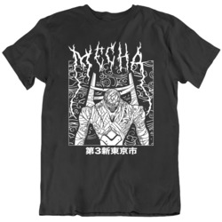 Neon Genesis Evangelion Mecha Black   T Shirt