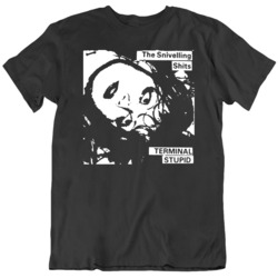 Retro The Snivelling Shits Terminal Stupid Black T Shirt