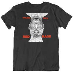 Red Rage Total Control Retro Punk Fan T Shirt