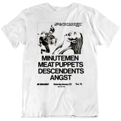 Minutemen Meat Puppets Descendents Angst Retro Punk Flyer Music Fan T 