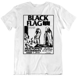 Black Flag On Broadway Retro Punk Flyer Music Fan T Shirt