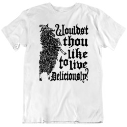 Live Deliciously Black Phillip The Witch White T Shirt
