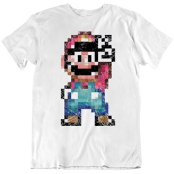 Mario 8 Bit  Retro Vintage  Arcade Game Art Fan  T Shirt