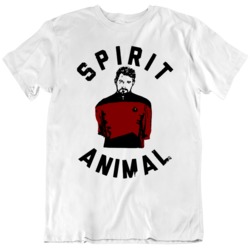 Spirit Animal Will Riker Number 1 Picard Star Trek TNG Fan  T Shirt