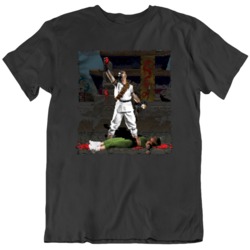 Mortal Kombat Retro Classic Fatality Kano Heart Rip Fan  T Shirt