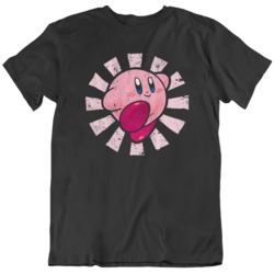 Kirby Retro Emblem  Video Game Fan T Shirt