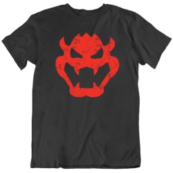 Bowser Emblem Super Mario Video Game Fan T Shirt