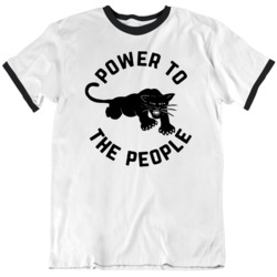 Power To The People Black Panter  Retro  T Shirt