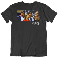 The burb's Retro Classic  Movie Group Shot Fan Black T Shirt