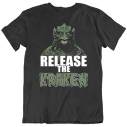 Release The Karken Clash of The Titans Classic Fantasy Movie  T Shirt