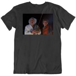 Cult Classic Back to The Future Doc Brown Marty McFly Movie Fan  T Shi