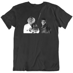 Cult Classic Back to The Future Doc Brown Marty McFly Movie Fan Black 
