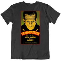 Frankenstein  Horror Movie Poster Fan   T Shirt