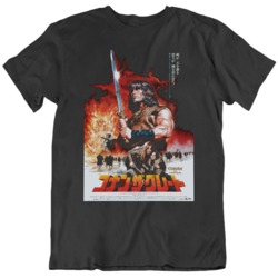 Retro Movie Conan The Barbarian Japanese Poster Movie Fan T Shirt