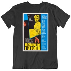 Alfred Hitchcock's Psycho Retro Classic Horror Movie  T Shirt