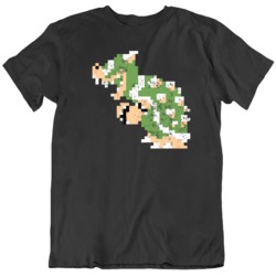 Classic Video Game Super Mario 8 Bit Bowser Distressed Video Game Fan 