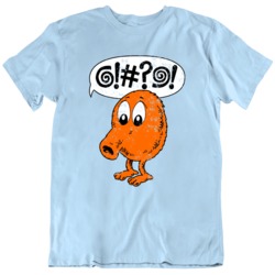 Classic Arcade Game Qbert Distressed Video Game Fan T Shirt
