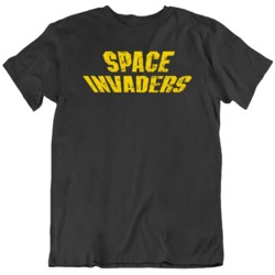 Classic Arcade Game Space Invaders Distressed Video Game Fan T Shirt