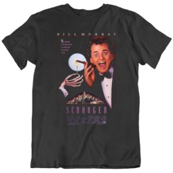 Retro 80's Movie Poster Scrooged Bill Murray Fan T Shirt