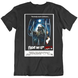 Retro 80's Horror Movie Friday The 13th Part 2 Movie Poster Fan T