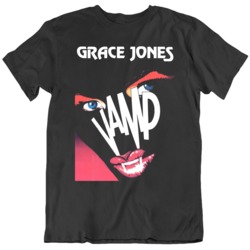Retro 80's Horror Movie Vamp Grace Jones Fan  T Shirt